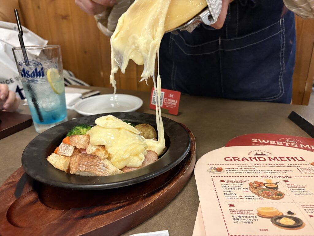 ラクレットチーズ　筆者撮影
