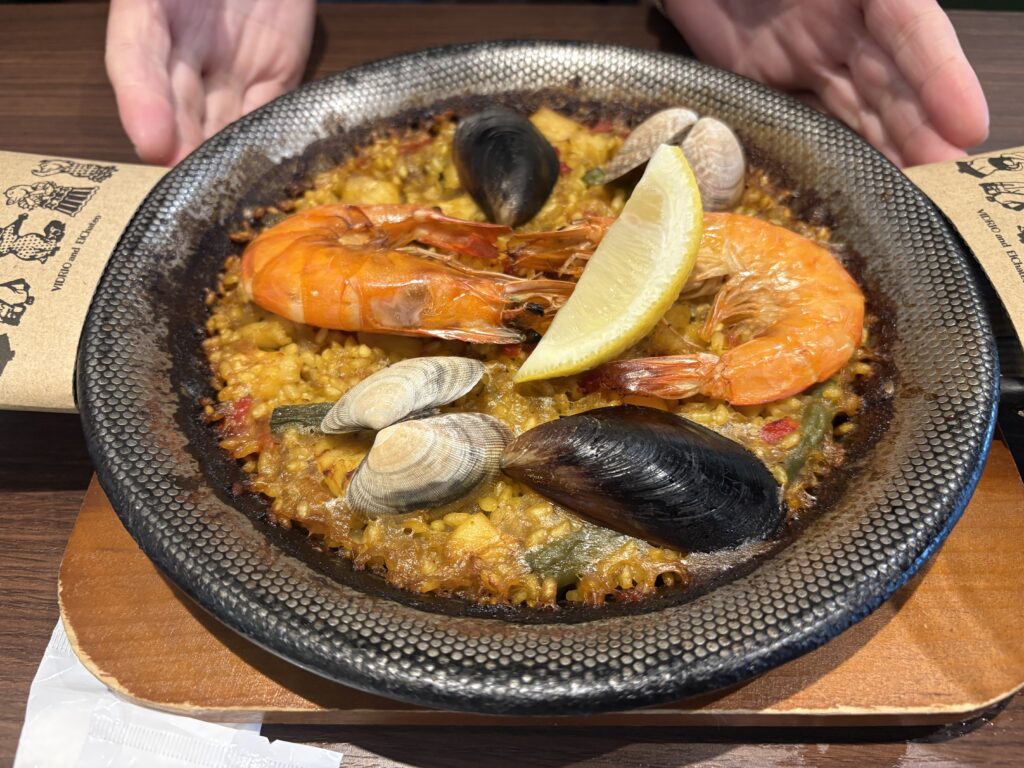 魚介のパエリア　筆者撮影